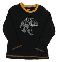 Čierne pyžamové tričko s dinem Lupilu