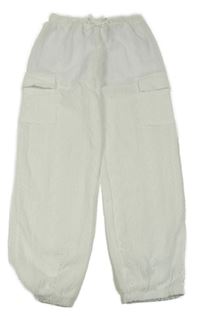 Biele vzorované ľahké cuff nohavice Primark