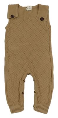 Hnedé vzorované pletené na traké tepláky