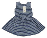 Nové - modro-biele pruhované šaty Tu