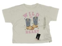 Nové - bílé tričko s botami dunnes