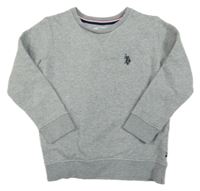 Sivá melírovaná mikina s logom U.S. POLO ASSN.