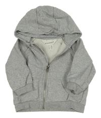 Sivá melírovaná prepínaci mikina s kapucňou H&M