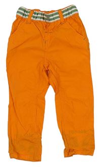 Oranžové plátenné nohavice Ergee