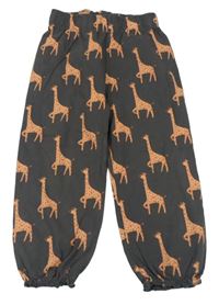 Antracitové bavlnené nohavice s žirafami  Next