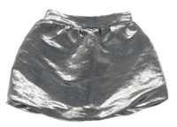 Strieborná trblietavá sukňa Zara