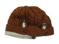 Hnedá vzorovaná čepice - líška Next