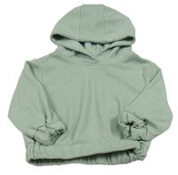 Zelená žebrovaná mikina s kapucí Primark