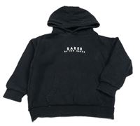 Čierna mikina s logom a kapucňou Baker