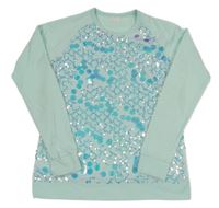 Tyrkysová mikina s flitry F&F