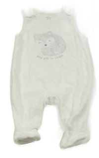 Bílé sametové dupačky s liškou C&A