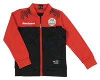 Čierno-červená prepínaci športová mikina s nápismi