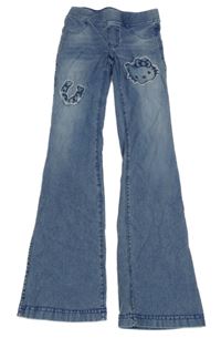 Modré flare tregíny riflového vzhledu s Hello Kitty H&M