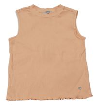 Marhuľový rebrovaný crop top a punto.