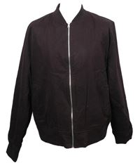 Pánský vínový plátěný bomber New Look 