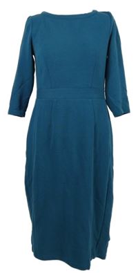 Dámske modrozelené rebrované šaty Boden