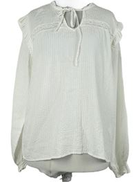 Dámská bílá vzorovaná halenka s krajkou Jean Pascale 