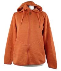 Dámská korálová žebrovaná sportovní propínací mikina s kapucí Tchibo 