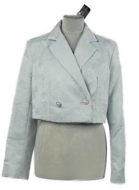 Nové - Dámský světlemodrý květovaný crop blejzr New Look