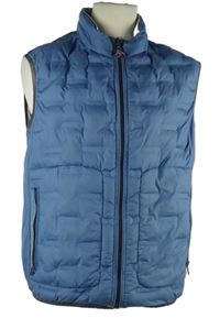 Pánská modrá šusťáková zateplená vesta 