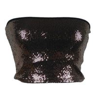 Dámský černo-růžový flitrový bandeau top New Look 