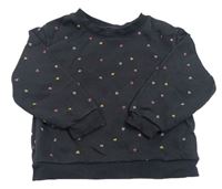 Antracitová mikina so srdiečkami H&M