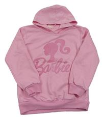 Ružová ľahká mikina s Barbie a kapucňou
