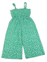 Zelený květinový kalhotový overal Primark