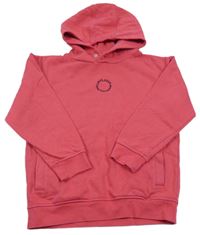 Malinová mikina s nápisem a kapucí George