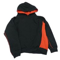 Černo-červená mikina s kapucí 