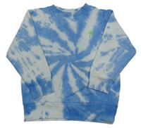 Modro-biela batikovaná mikina s výšivkou Next