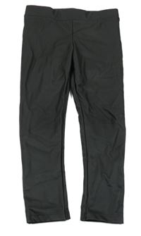 Čierne koženkové legíny H&M