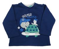 Tmavomodrá mikina so korytnačkou Ergee