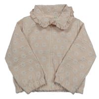 Svetloružová kvetinová prepínaci mikina