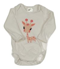 Biele body so žirafou H&M