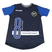 Tmavomodré športové tričko s nápismi George