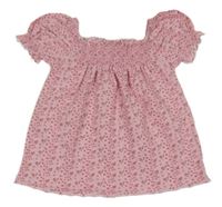 Ružové tričko s kvetinami