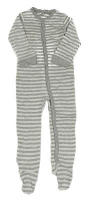 Bílo-šedý pruhovaný overal H&M