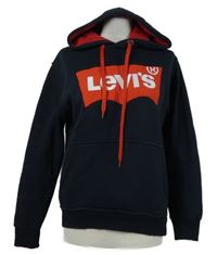 Dámska tmavomodrá mikina s logom a kapucňou Levi´s