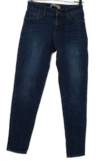 Dámske tmavomodré rifle Zara