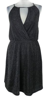 Dámské černo-stříbrné společenské šaty C&A