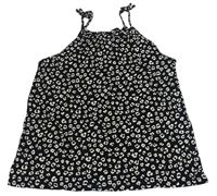 Čierno-smotanový vzorovaný top H&M