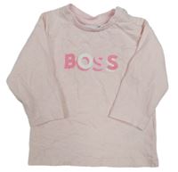 Světlerůžové triko Hugo Boss