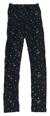 Tmavomodré legíny s vesmírem 