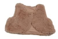 Ružová kožušinová podšitá vesta zn. Nutmeg