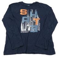 Tmavomodré triko s nápisem Yigga