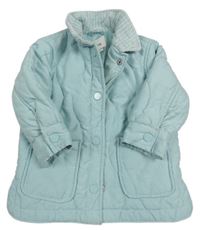 Světlemodrozelená prošívaná šusťáková zateplená bunda River Island