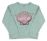 Svetlozelená mikina s mušlí Matalan