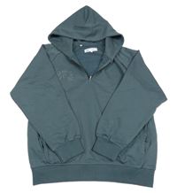 Tmavosivá mikina s nápisom a kapucňou Zara