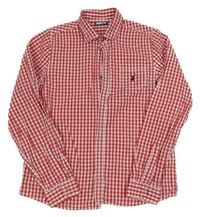 Červeno-biela kockovaná košeľa Pepperts